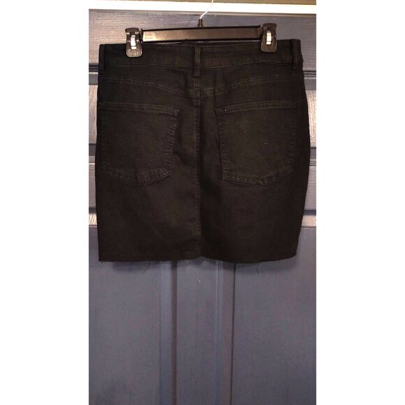 Refuge Denim Women's XL Black Denim Jean Mini Skirt - Picture 2 of 6